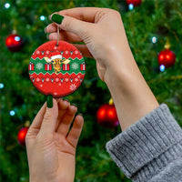 Lovely Giraffe Christmas Ceramic Ornament Xmas Holiday Patterns - Wonder Print Shop