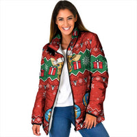Lovely Giraffe Christmas Padded Jacket Xmas Holiday Patterns - Wonder Print Shop