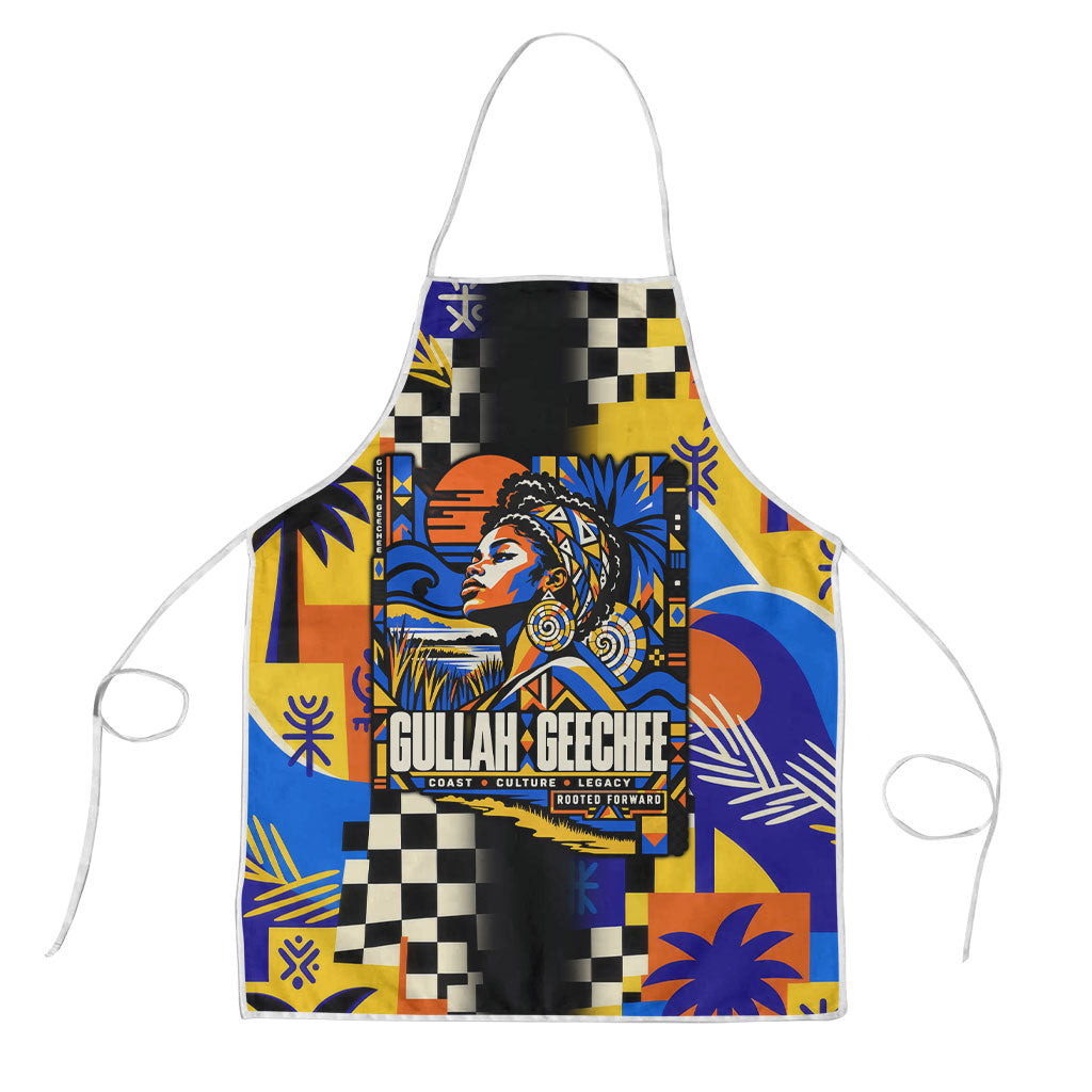 Gullah Geechee African American Apron Black History Vibrant Abstract Coastal