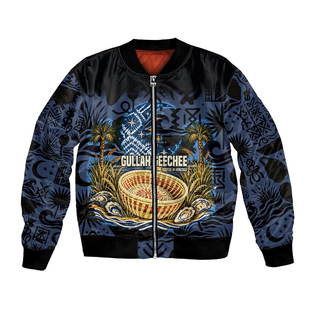African American Gullah Geechee Bomber Jacket African Diaspora Sweetgrass Basket Coastal