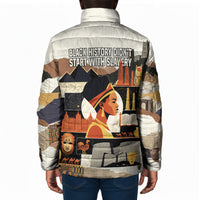 Black History Didn't Start With Slavery Padded Jacket African Heritage Ancient Egypt Civilizations