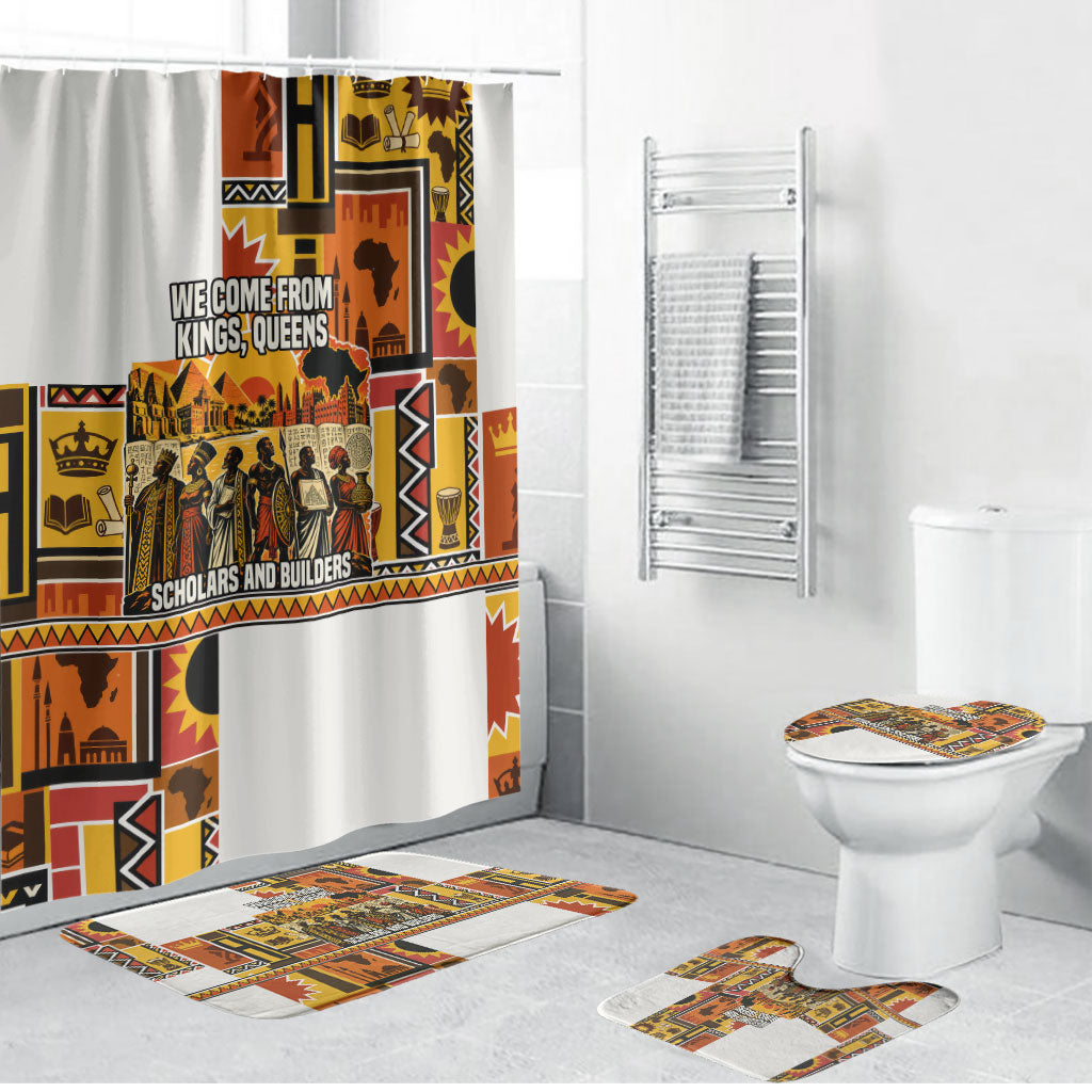 Black History Didn't Start With Slavery Bathroom Set Pan African Ancient Kings Queens