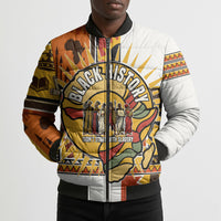 Black History Didn't Start With Slavery Bomber Puffer Jacket Pan African Ancient Kings Queens