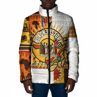 Black History Didn't Start With Slavery Padded Jacket Pan African Ancient Kings Queens