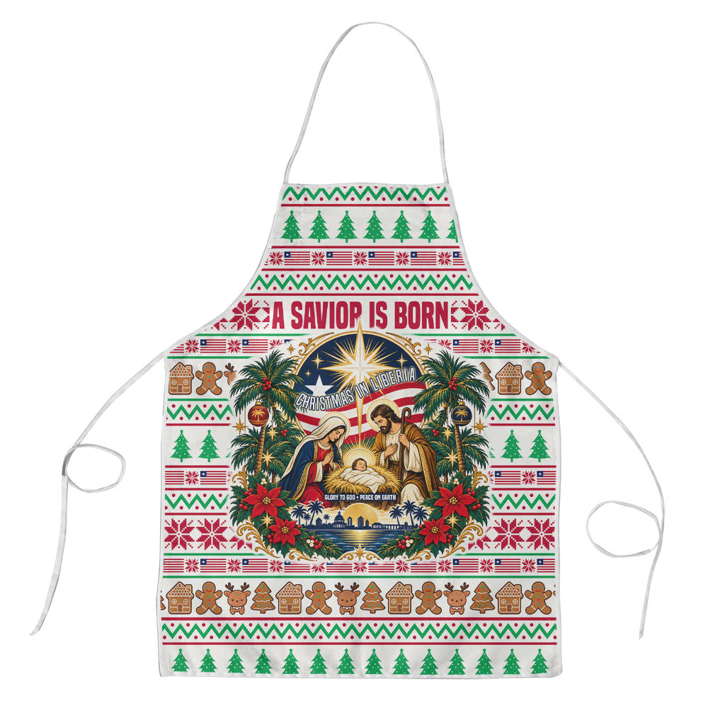 Liberia Jesus Christmas Apron Vintage Patriotic Religious