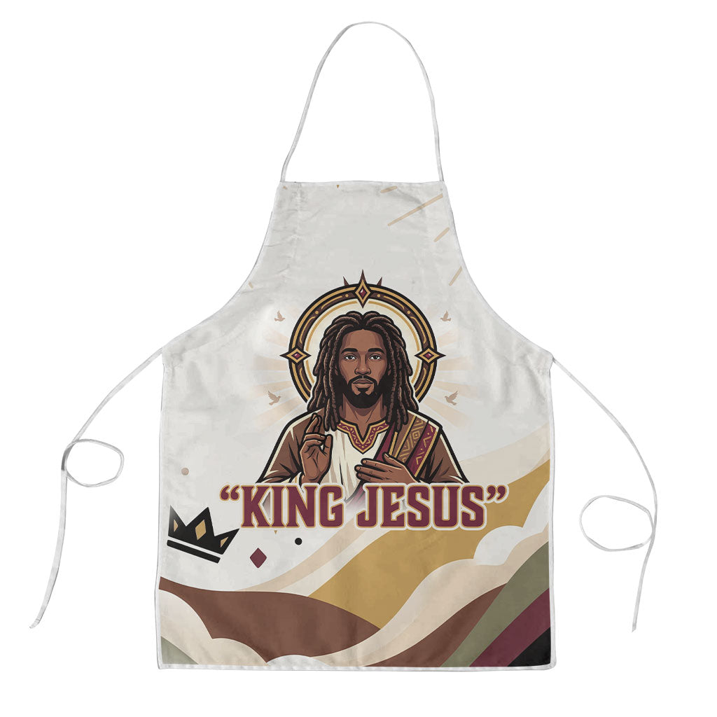 King Jesus African Black Christ Apron Religious Christian Faith Holy Cross Dove Spiritual