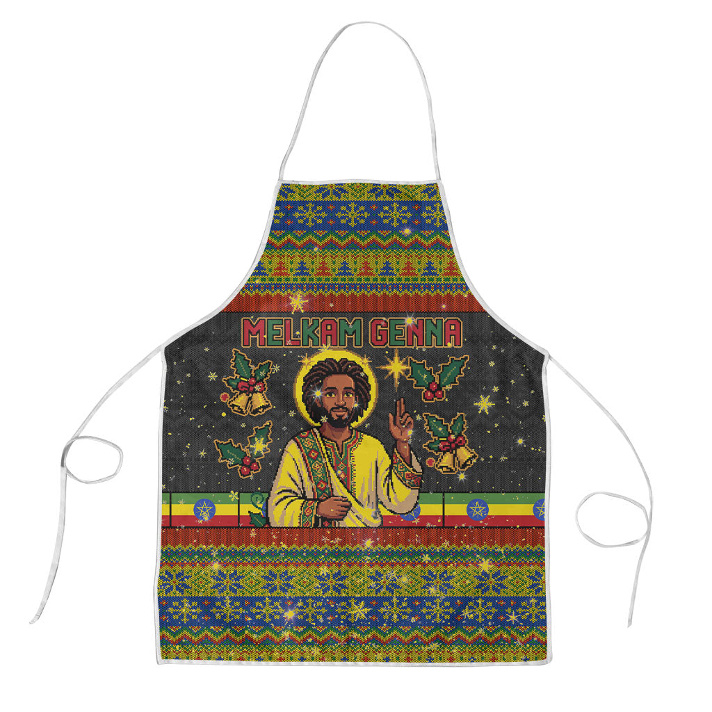 Ethiopian Melkam Genna Jesus Christmas Apron Melkam Genna Ethiopian Flag Jesus Christ