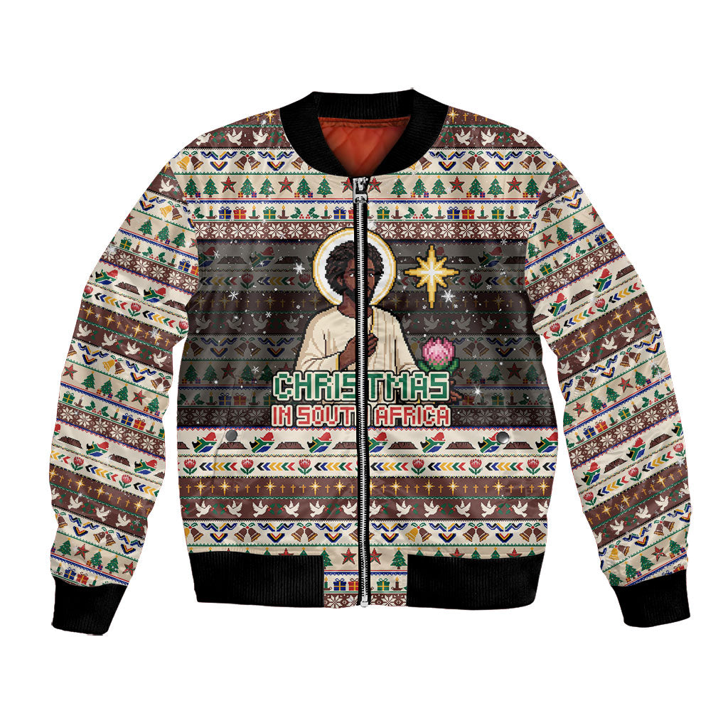 Christmas In South Africa Jesus Bomber Jacket South Africa Coat Of Arms Jesus Art