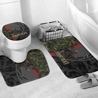 Personalized Death Stalks Bowhunting Deer Skull Bathroom Set Grim Reaper Bow Hunter Camo Crossfire Target Art
