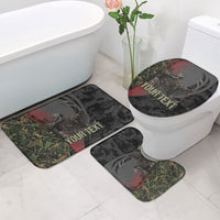 Personalized Death Stalks Bowhunting Deer Skull Bathroom Set Grim Reaper Bow Hunter Camo Crossfire Target Art