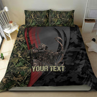 Personalized Death Stalks Bowhunting Deer Skull Bedding Set Grim Reaper Bow Hunter Camo Crossfire Target Art