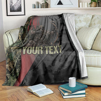 Personalized Death Stalks Bowhunting Deer Skull Blanket Grim Reaper Bow Hunter Camo Crossfire Target Art