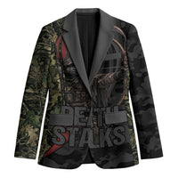 Personalized Death Stalks Bowhunting Deer Skull Blazer Grim Reaper Bow Hunter Camo Crossfire Target Art