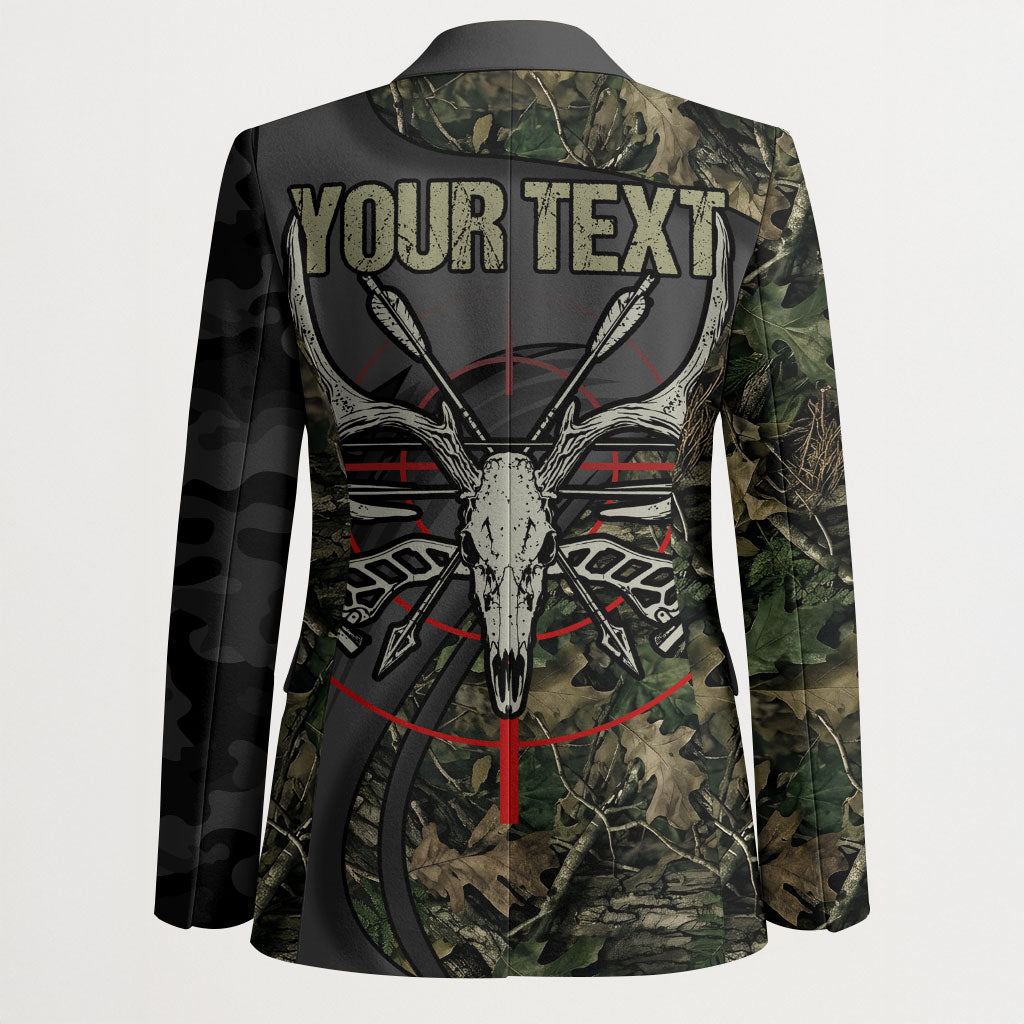 Personalized Death Stalks Bowhunting Deer Skull Blazer Grim Reaper Bow Hunter Camo Crossfire Target Art