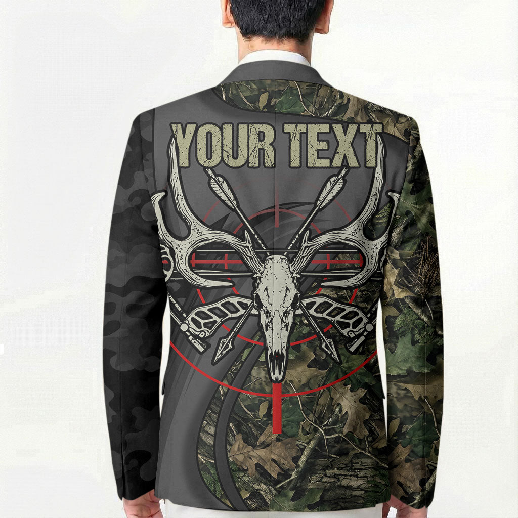 Personalized Death Stalks Bowhunting Deer Skull Blazer Grim Reaper Bow Hunter Camo Crossfire Target Art
