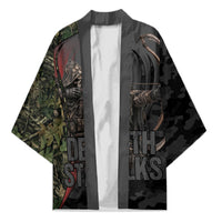 Personalized Death Stalks Bowhunting Deer Skull Kimono Grim Reaper Bow Hunter Camo Crossfire Target Art