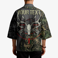 Personalized Death Stalks Bowhunting Deer Skull Kimono Grim Reaper Bow Hunter Camo Crossfire Target Art