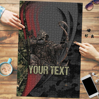 Personalized Death Stalks Bowhunting Deer Skull Puzzle Grim Reaper Bow Hunter Camo Crossfire Target Art