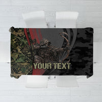 Personalized Death Stalks Bowhunting Deer Skull Tablecloth Grim Reaper Bow Hunter Camo Crossfire Target Art