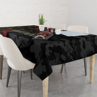 Personalized Death Stalks Bowhunting Deer Skull Tablecloth Grim Reaper Bow Hunter Camo Crossfire Target Art