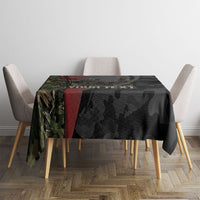 Personalized Death Stalks Bowhunting Deer Skull Tablecloth Grim Reaper Bow Hunter Camo Crossfire Target Art