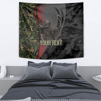 Personalized Death Stalks Bowhunting Deer Skull Tapestry Grim Reaper Bow Hunter Camo Crossfire Target Art