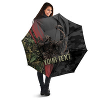 Personalized Death Stalks Bowhunting Deer Skull Umbrella Grim Reaper Bow Hunter Camo Crossfire Target Art