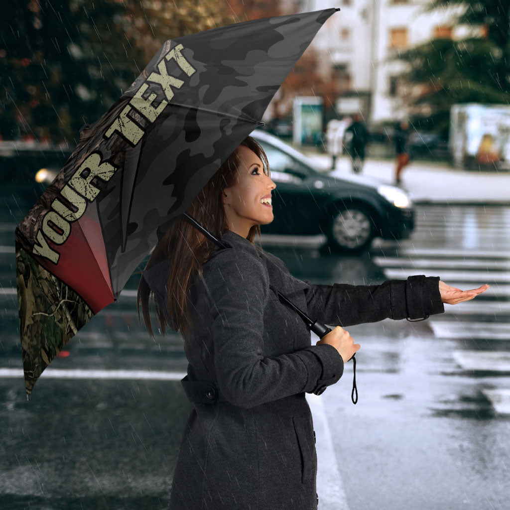 Personalized Death Stalks Bowhunting Deer Skull Umbrella Grim Reaper Bow Hunter Camo Crossfire Target Art