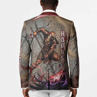 Horus Behdety Warrior Blazer with Falcon Mask and Spear Ancient Egyptian Combat