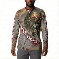 Horus Behdety Warrior Button Sweatshirt with Falcon Mask and Spear Ancient Egyptian Combat