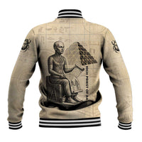 Imhotep Baseball Jacket Pyramid Blueprints Ancient Egyptian Architecture and Priest