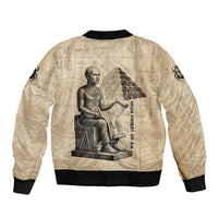 Imhotep Bomber Jacket Pyramid Blueprints Ancient Egyptian Architecture and Priest