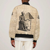 Imhotep Bomber Jacket Pyramid Blueprints Ancient Egyptian Architecture and Priest