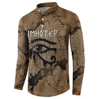 Imhotep Eye of Horus Button Sweatshirt Papyrus Scrolls Ancient Egyptian Medicine