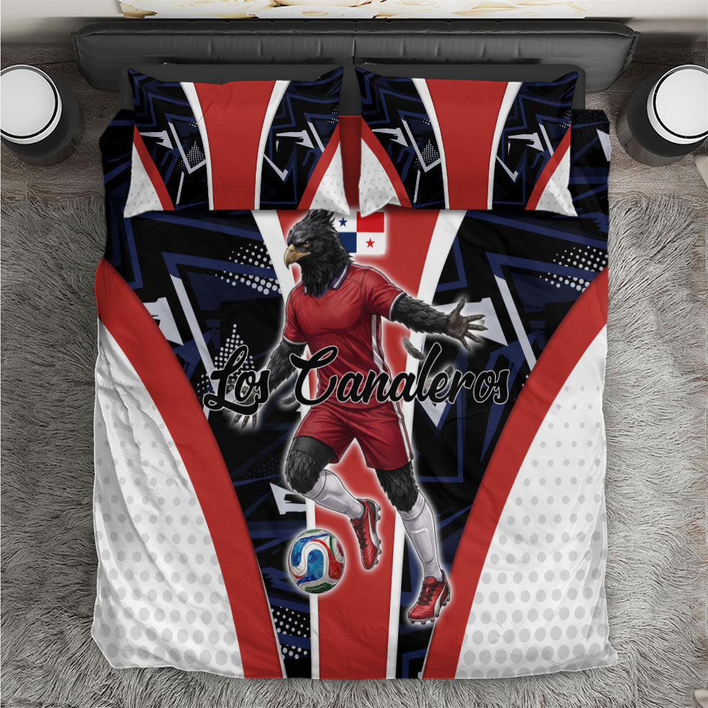 Panama Soccer Harpy Eagle Bedding Set Los Canaleros Football Mascot Fan