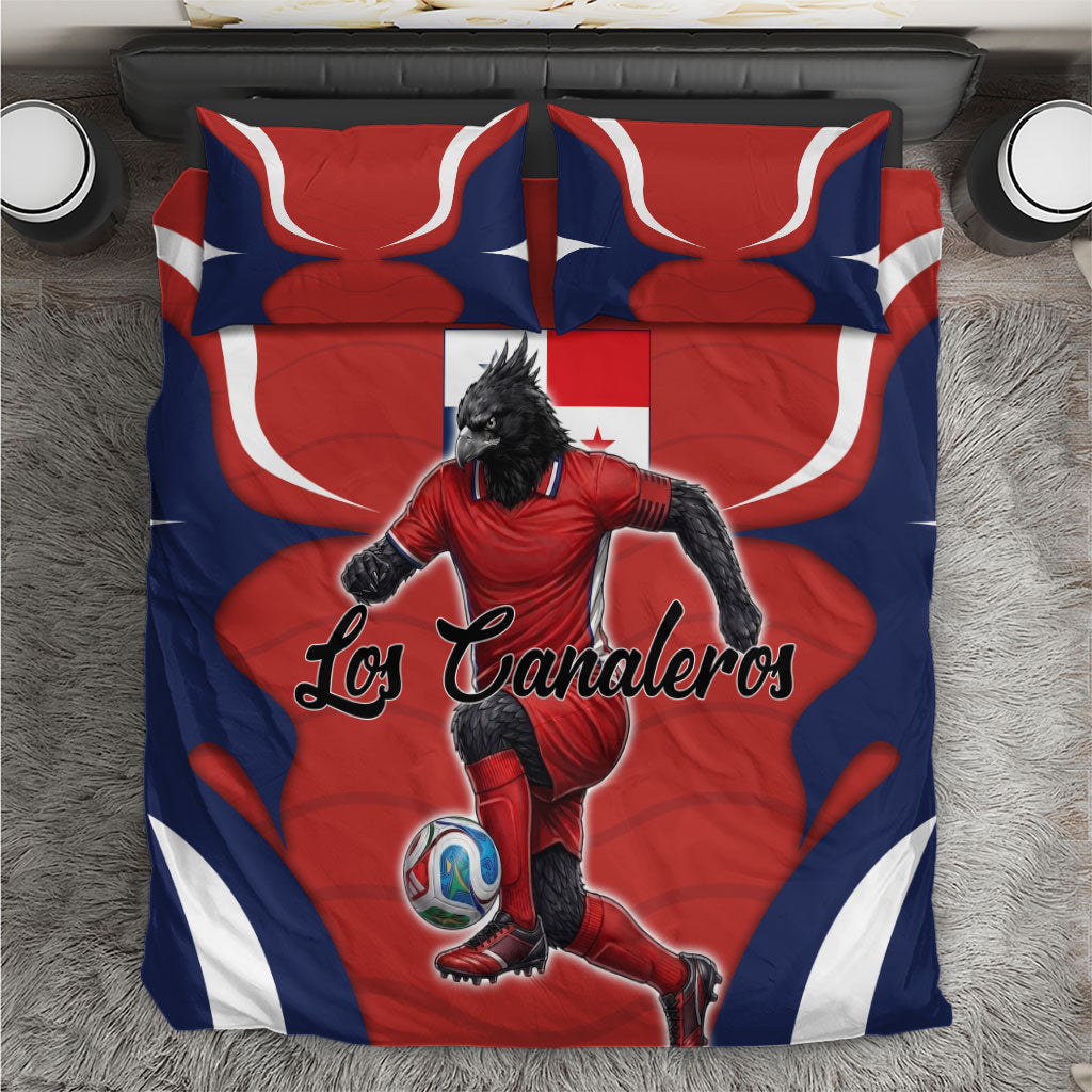 Panama Soccer Los Canaleros Bedding Set Football Harpy Eagle Mascot