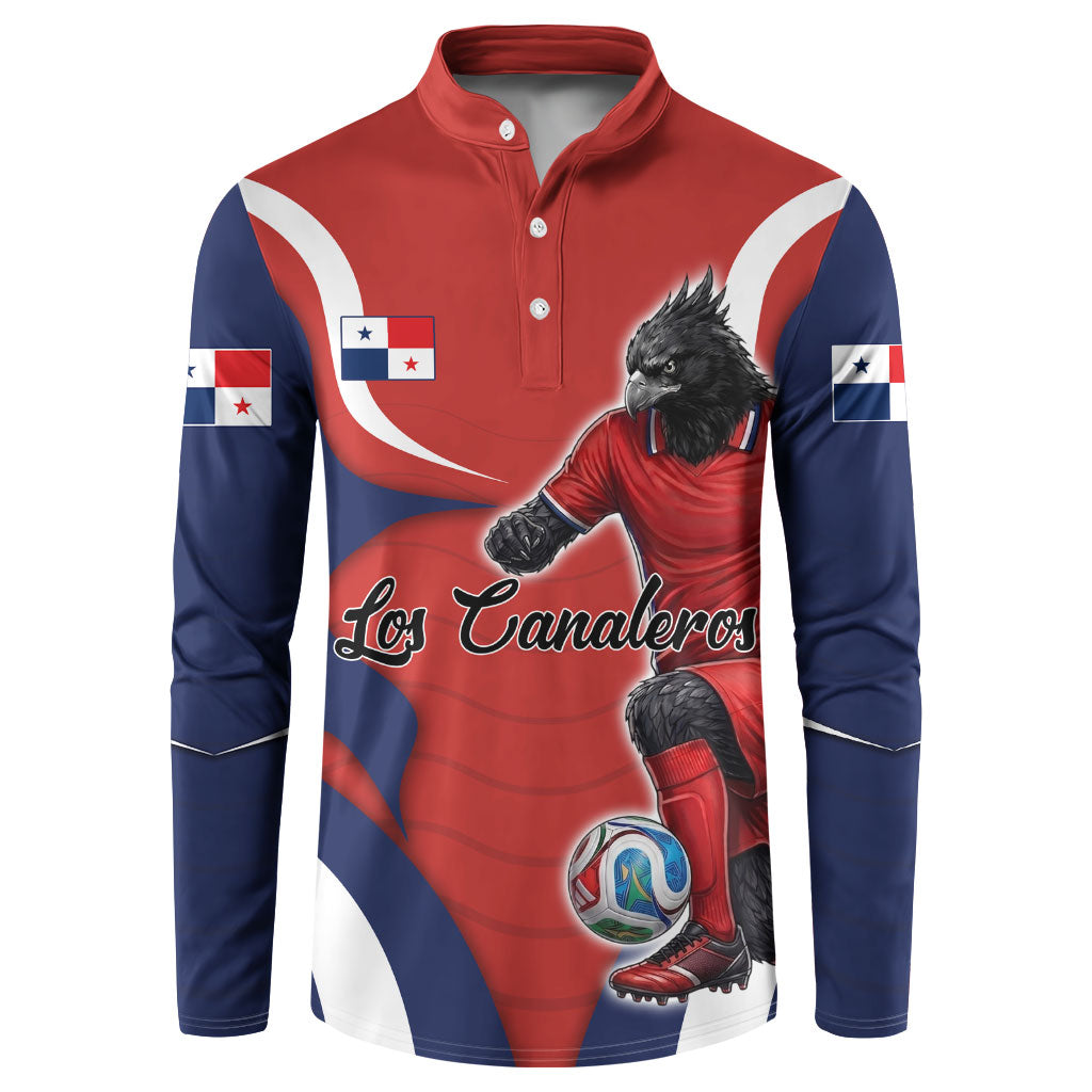 Personalized Panama Soccer Los Canaleros Button Sweatshirt Football Harpy Eagle Mascot