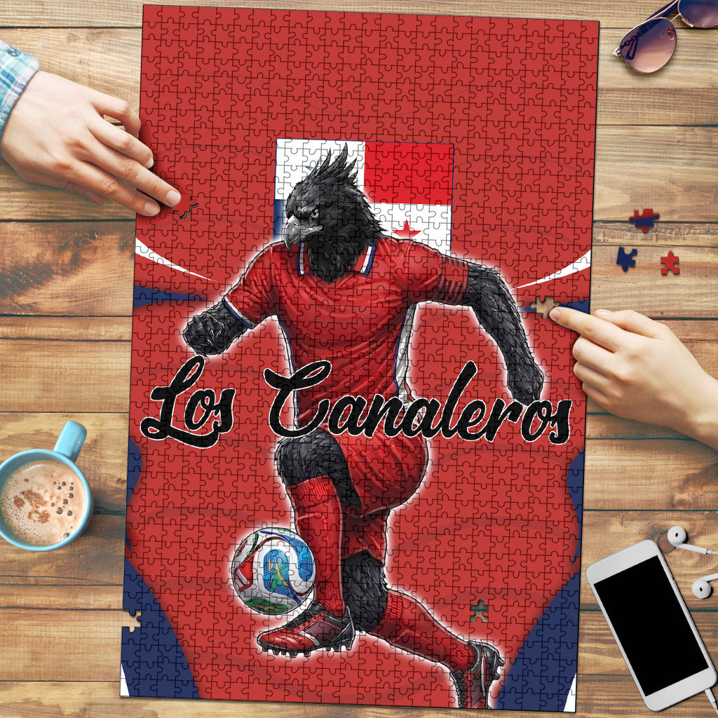 Panama Soccer Los Canaleros Puzzle Football Harpy Eagle Mascot