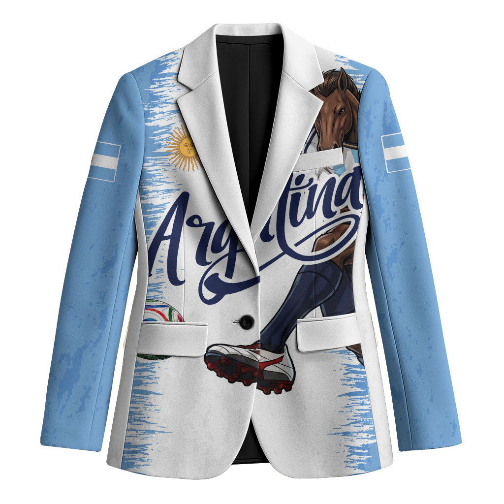 Personalized Argentina Football La Seleccion Blazer Argentinian Horse Soccer Mascot Patriotic Grunge