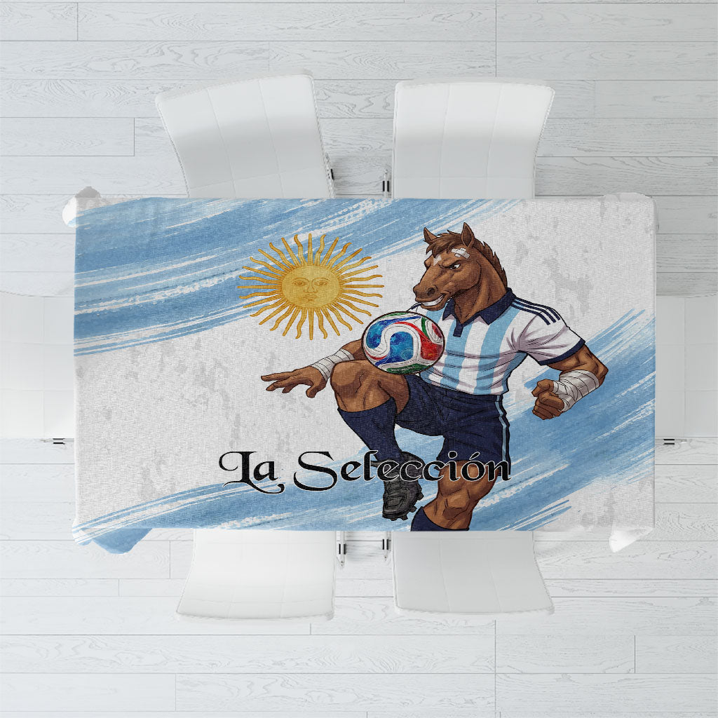 Argentina Football Tablecloth La Seleccion Horse - Sun Of May