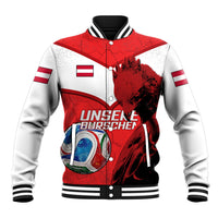 Personalized Austria Football Baseball Jacket Unsere Burschen Eagle Mascot