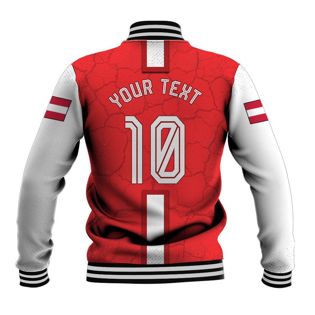 Personalized Austria Football Baseball Jacket Unsere Burschen Eagle Mascot