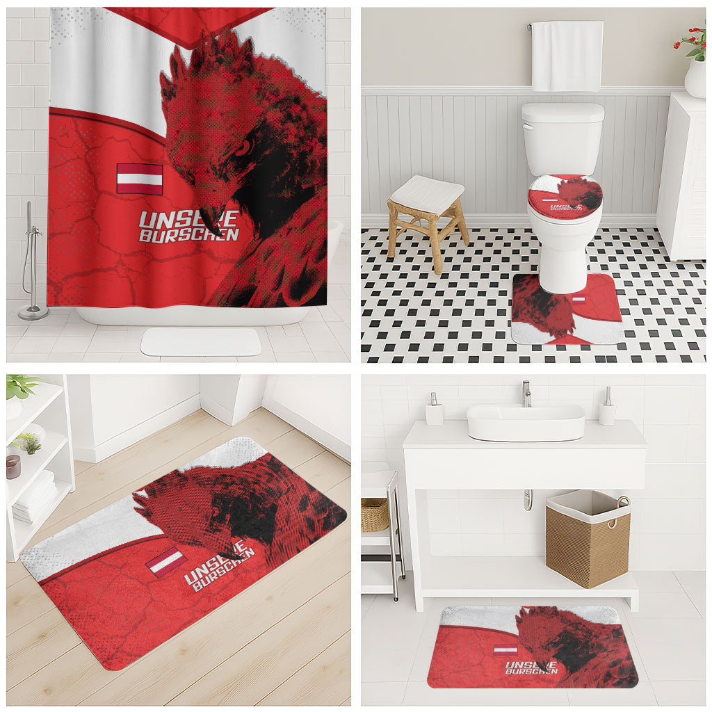 Austria Football Bathroom Set Unsere Burschen Eagle Mascot