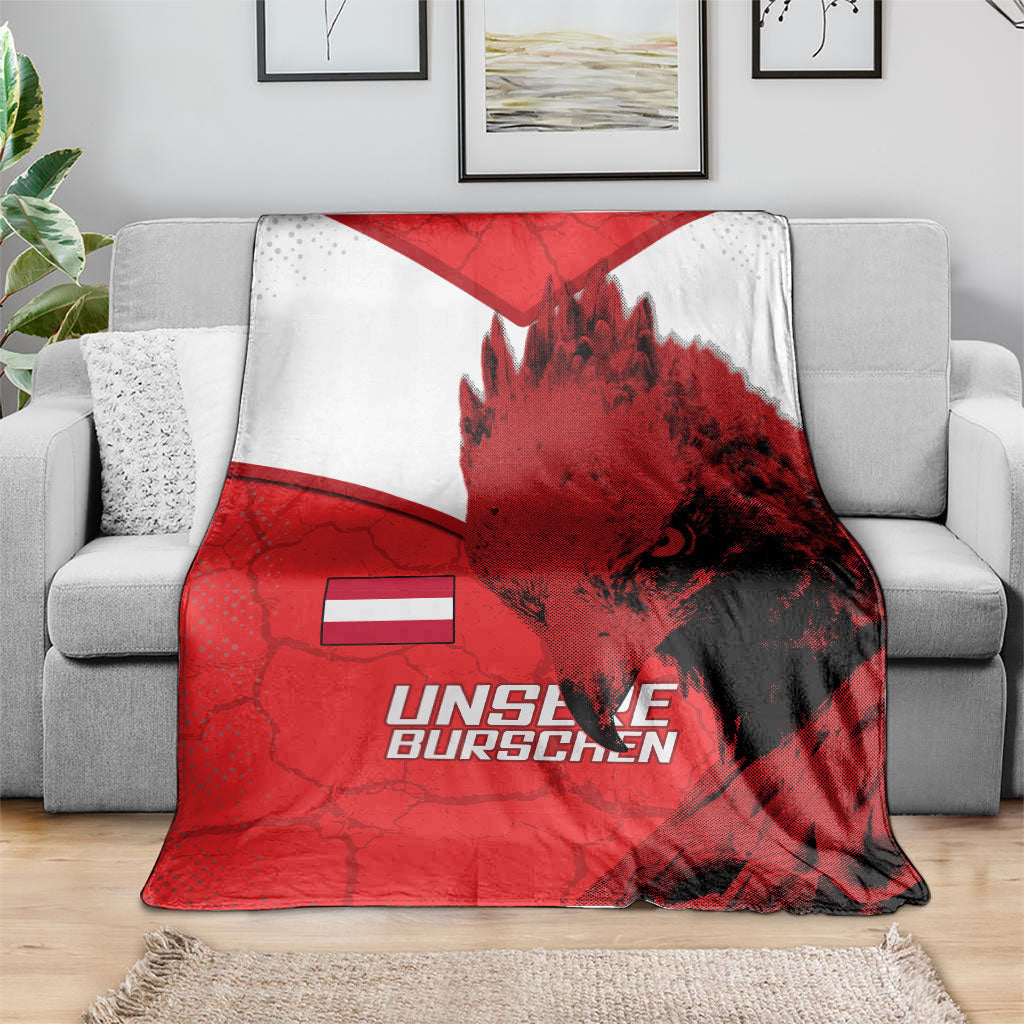 Austria Football Blanket Unsere Burschen Eagle Mascot