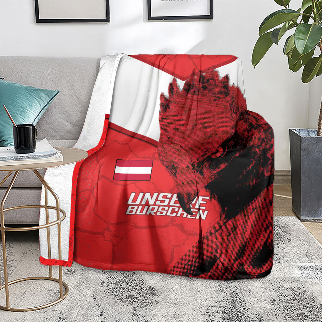 Austria Football Blanket Unsere Burschen Eagle Mascot