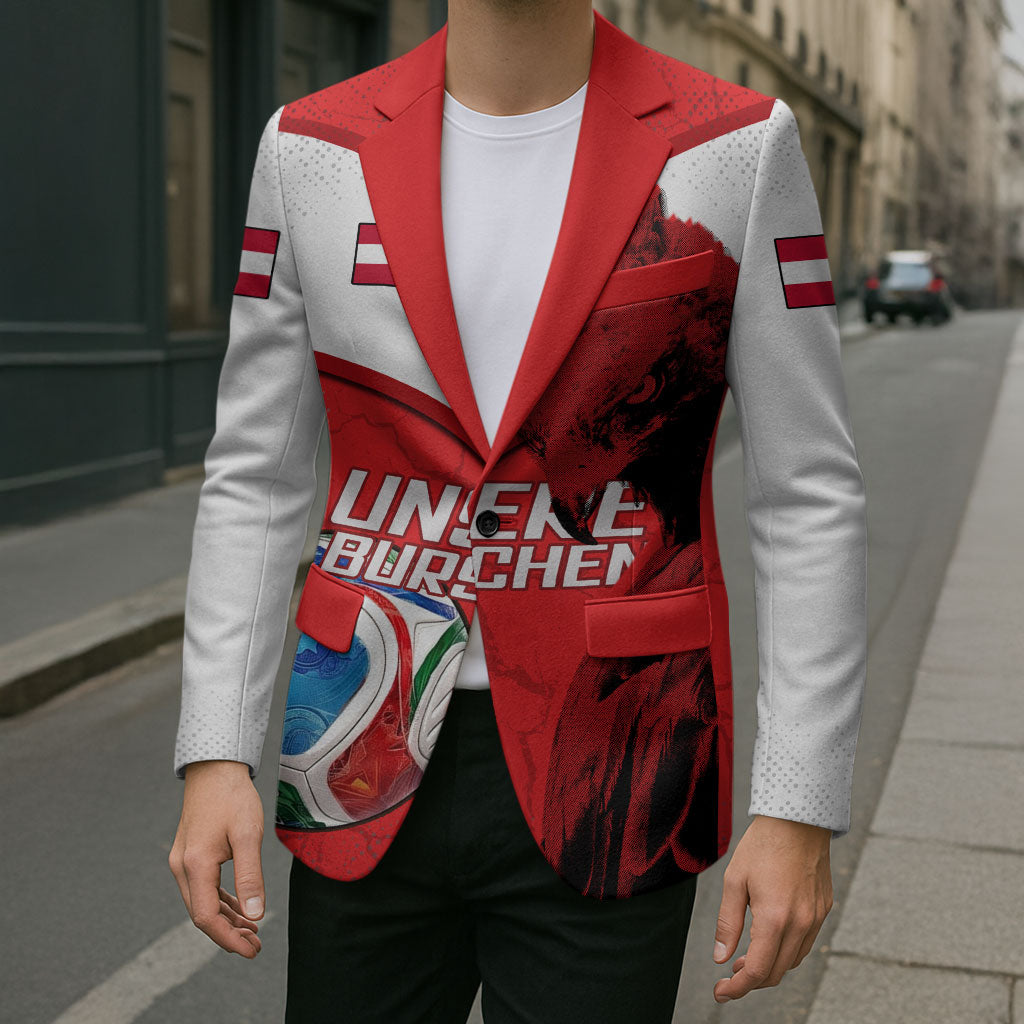 Personalized Austria Football Blazer Unsere Burschen Eagle Mascot