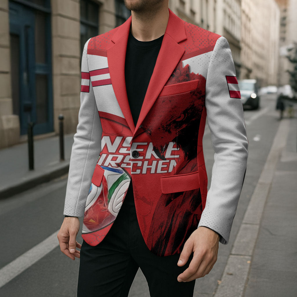 Personalized Austria Football Blazer Unsere Burschen Eagle Mascot