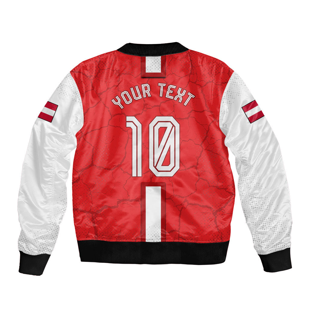 Personalized Austria Football Bomber Jacket Unsere Burschen Eagle Mascot