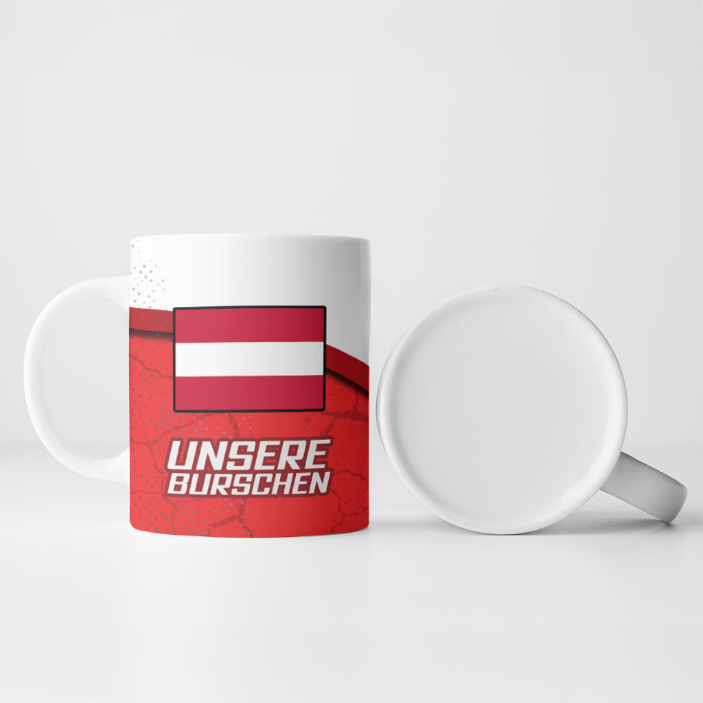 Austria Football Ceramic Mug Unsere Burschen Eagle Mascot