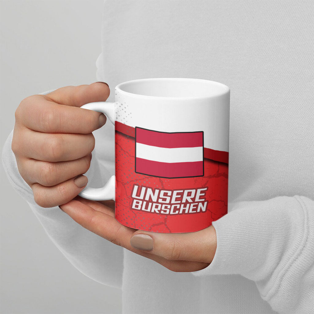 Austria Football Ceramic Mug Unsere Burschen Eagle Mascot